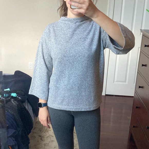 Brushed Jersey Mock-Neck Top - Picture 2 of 4